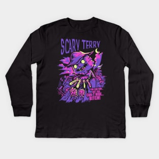 Scary Terry Graphic Design Kids Long Sleeve T-Shirt